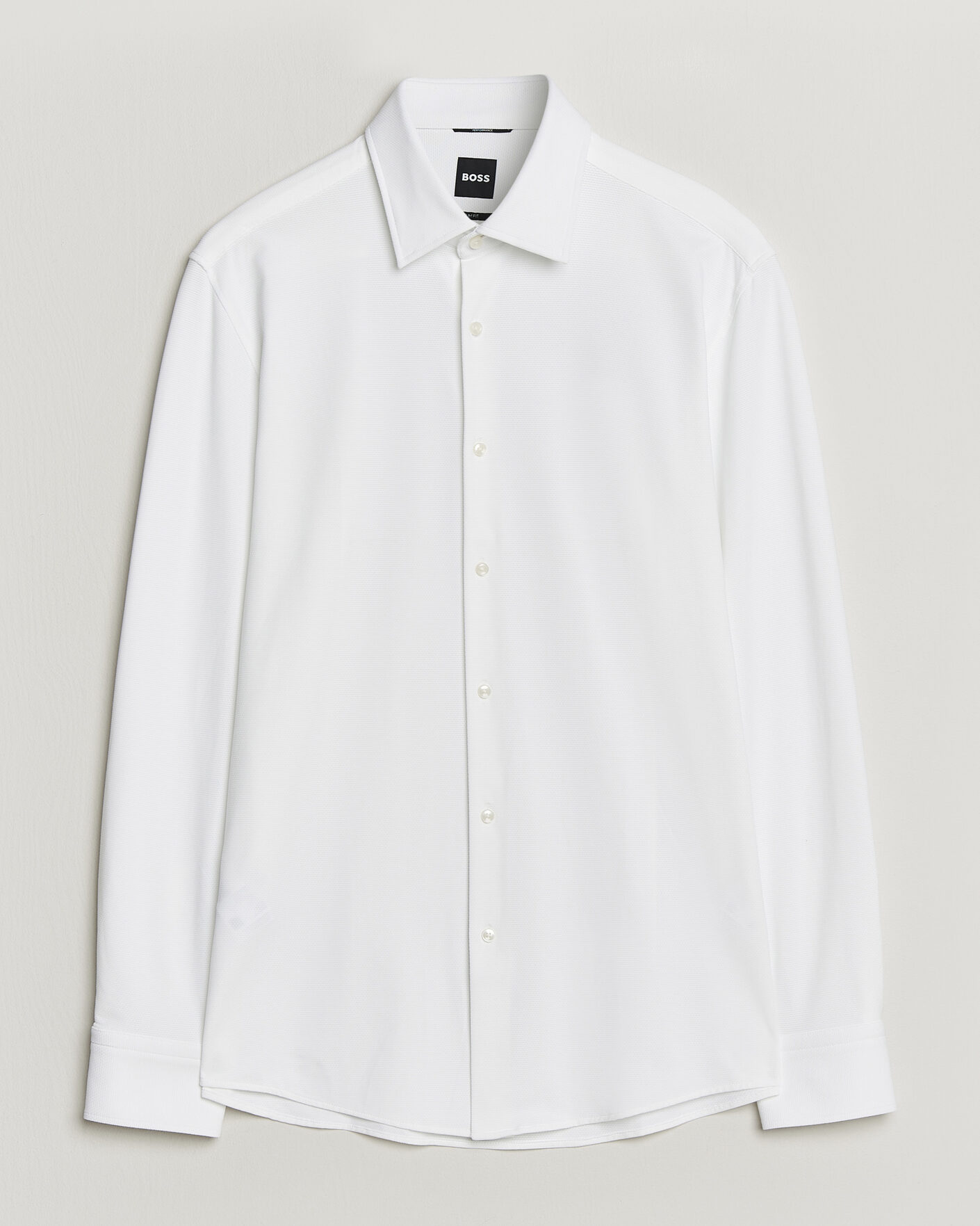 Hombres | Camisas | BOSS BLACK | Hank Structured Jersey Shirt White