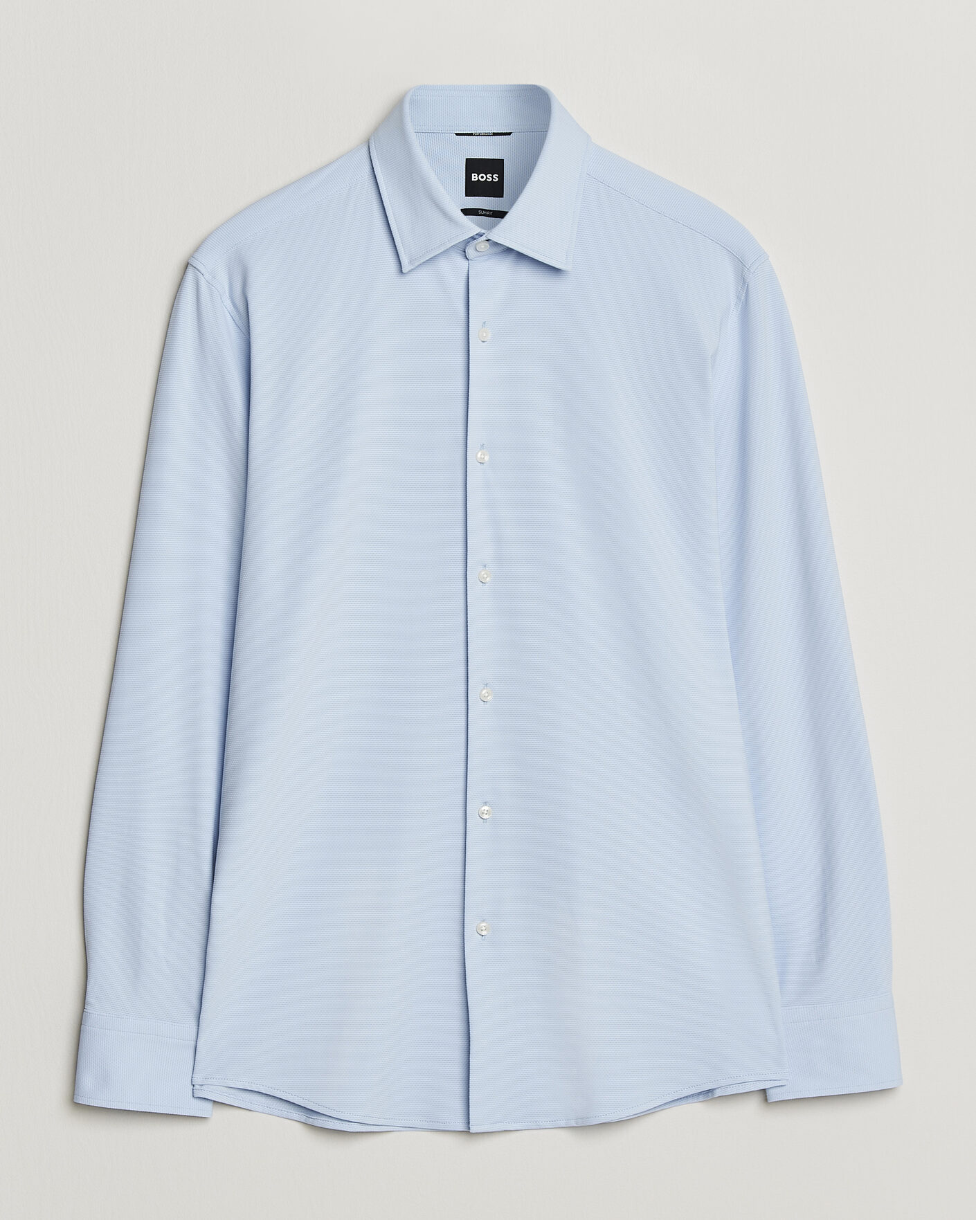 Hombres | Camisas | BOSS BLACK | Hank Structured Jersey Shirt Light Blue