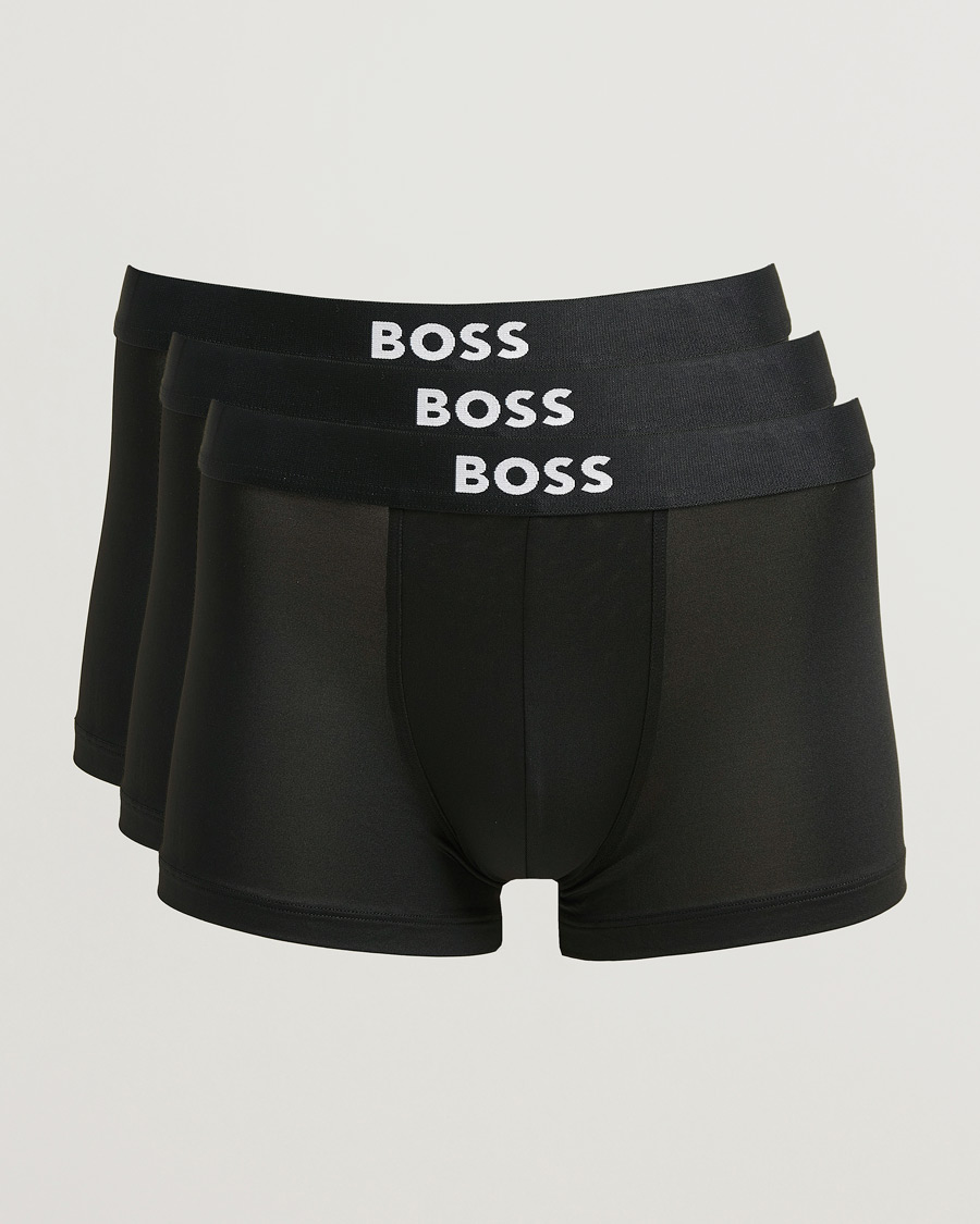 Hombres | Ropa interior y calcetines | BOSS BLACK | 3-Pack Microfibre Trunk Black
