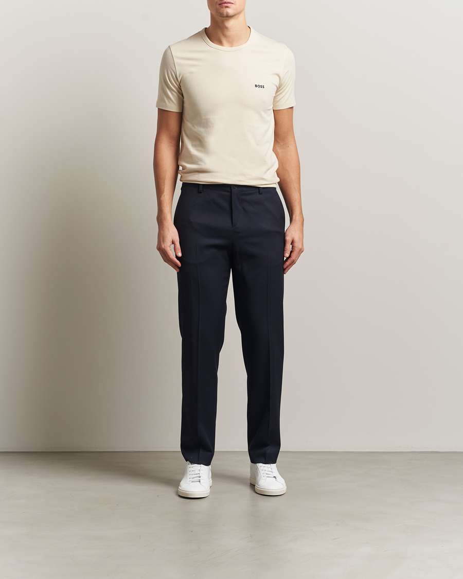 Hombres | Camisetas | BOSS BLACK | 3-Pack Crew Neck T-Shirt Beige/Navy/Black