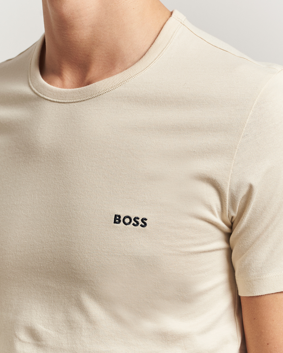 Hombres | Camisetas | BOSS BLACK | 3-Pack Crew Neck T-Shirt Beige/Navy/Black