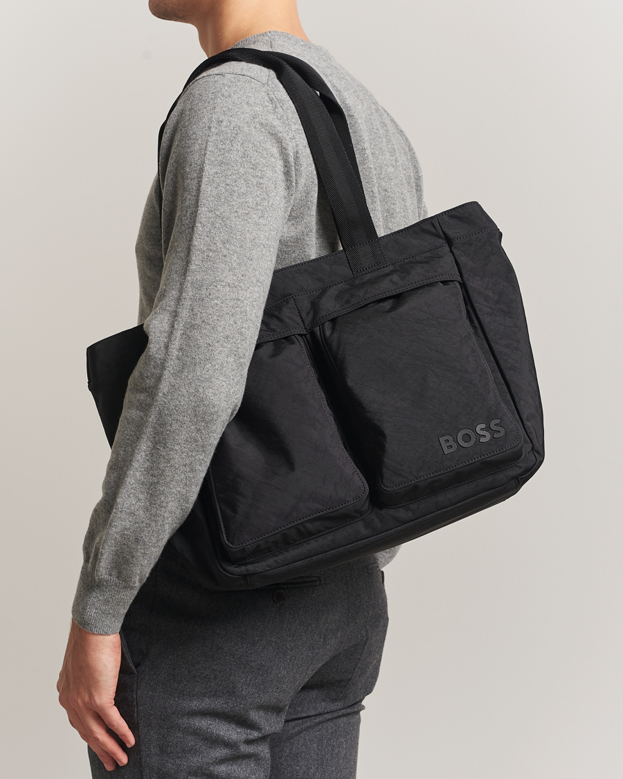 Hombres | Bolsos | BOSS BLACK | Catch Nylon Tote Bag Black