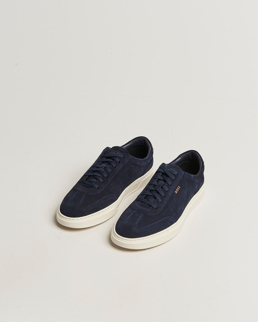 Hombres | Zapatillas | BOSS BLACK | Kieran Suede Sneaker Dark Blue