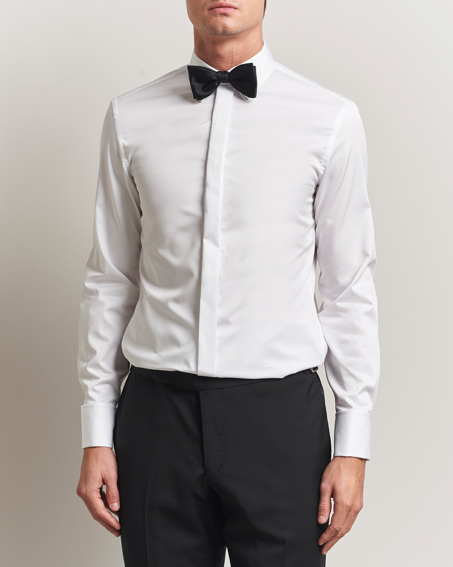 Hombres | Camisas | Tiger of Sweden | Adley Tuxedo Shirt Pure White