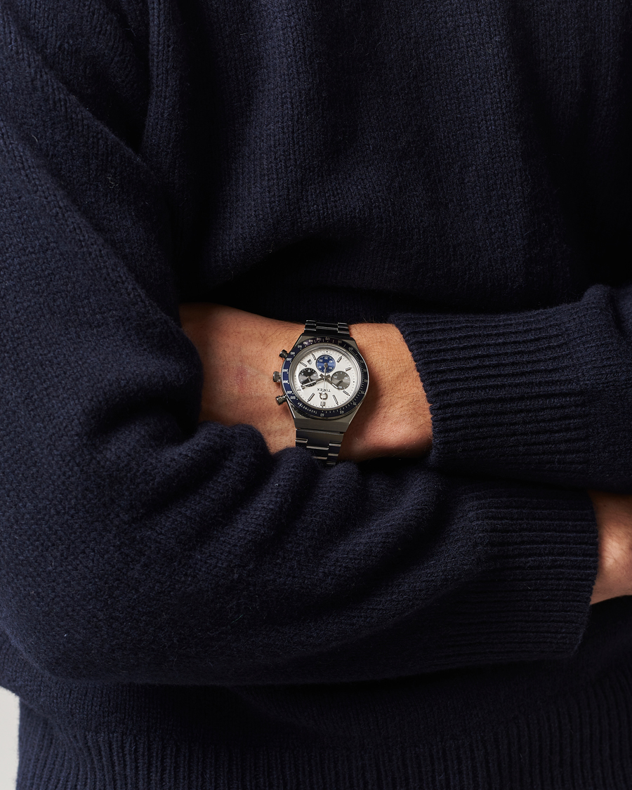 Hombres | Timex Q Chronograph Tonal Sub Dials 40mm White Dial | Timex | Q Chronograph Tonal Sub Dials 40mm White Dial