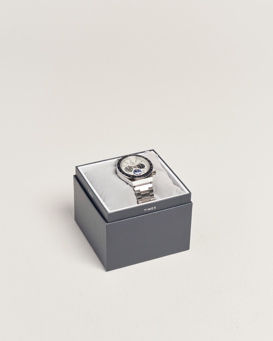 Hombres | Timex Q Chronograph Tonal Sub Dials 40mm White Dial | Timex | Q Chronograph Tonal Sub Dials 40mm White Dial