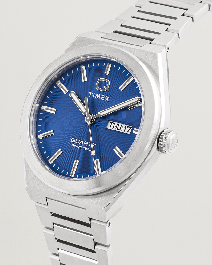Hombres | Timex Q Continental Day/Date 38mm Blue Dial | Timex | Q Continental Day/Date 38mm Blue Dial