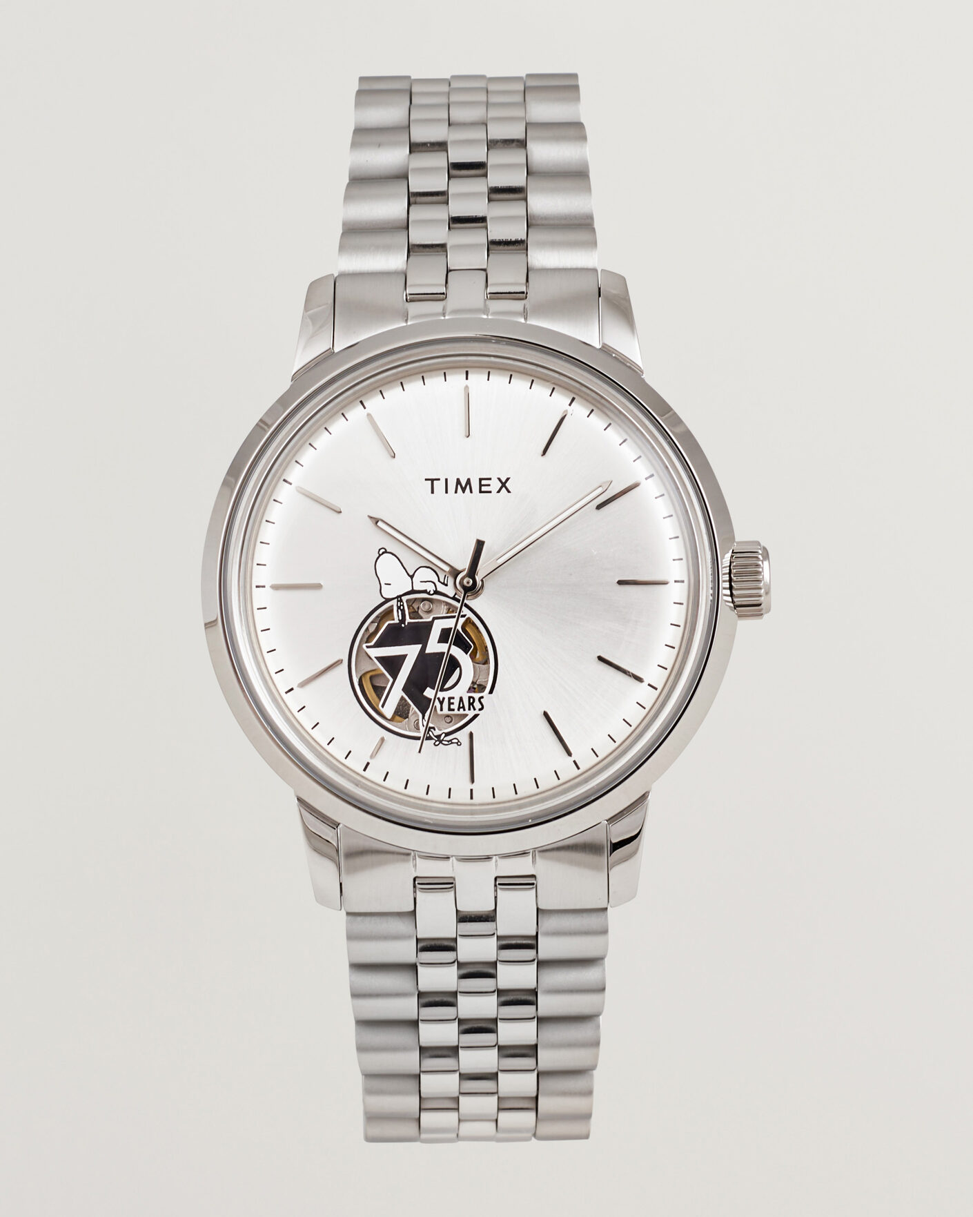 Hombres | Timex Timex X Peanuts Snoopy Marlin Automatic 40mm Silver | Timex | X Peanuts Snoopy Marlin Automatic 40mm Silver