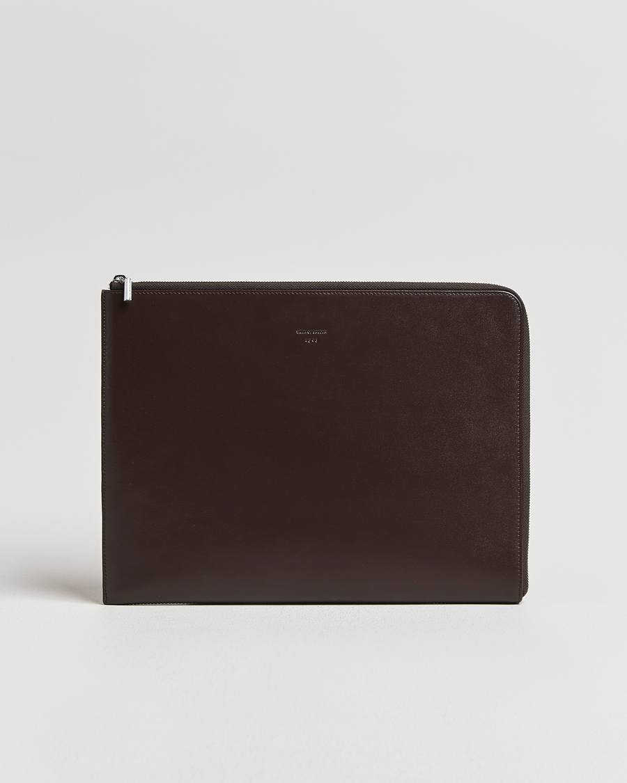 Hombres | Tiger of Sweden Vitama Leather Portfolio Dark Brown | Tiger of Sweden | Vitama Leather Portfolio Dark Brown