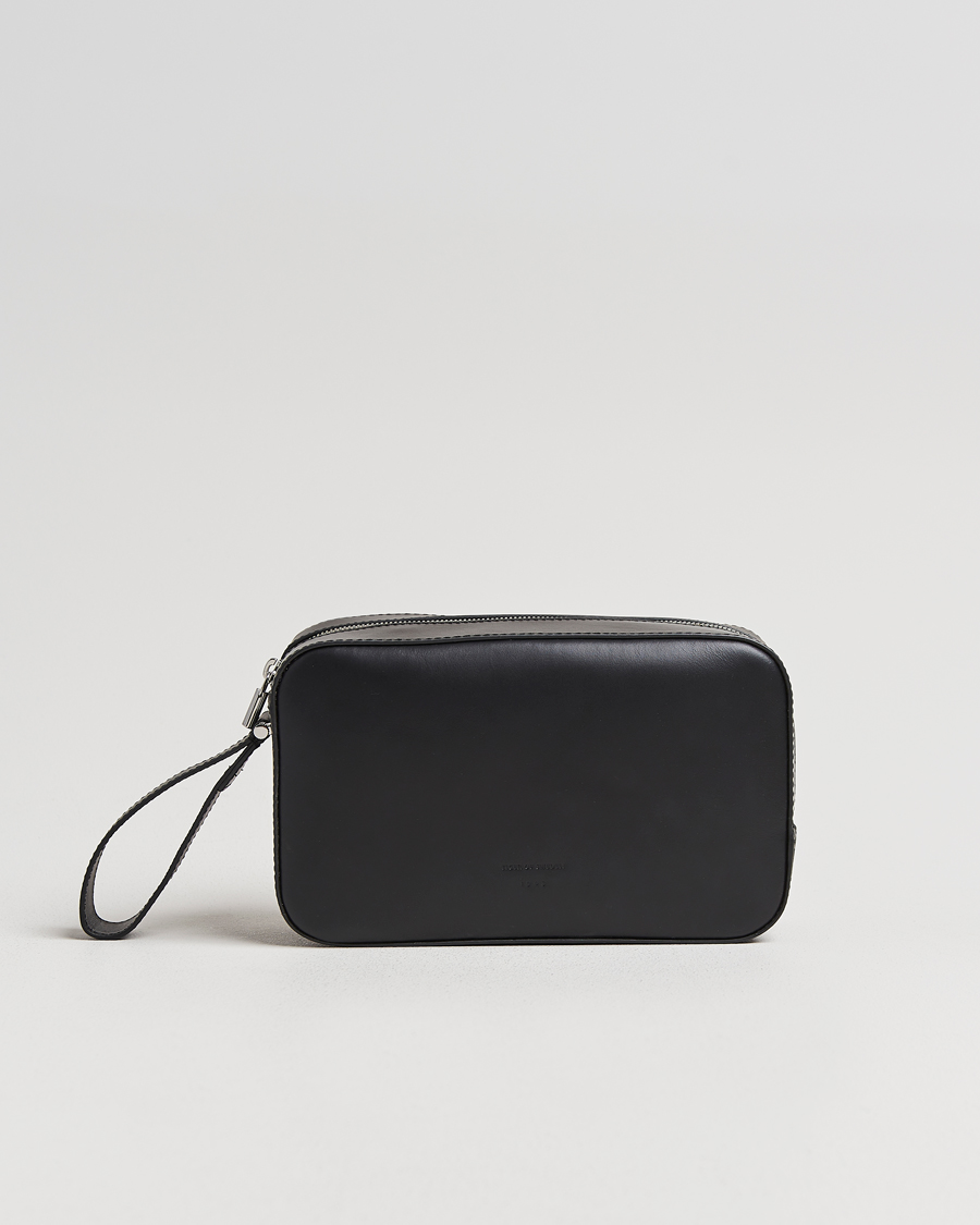 Hombres | Bolsos | Tiger of Sweden | Balnea Smooth Leather Washbag Black