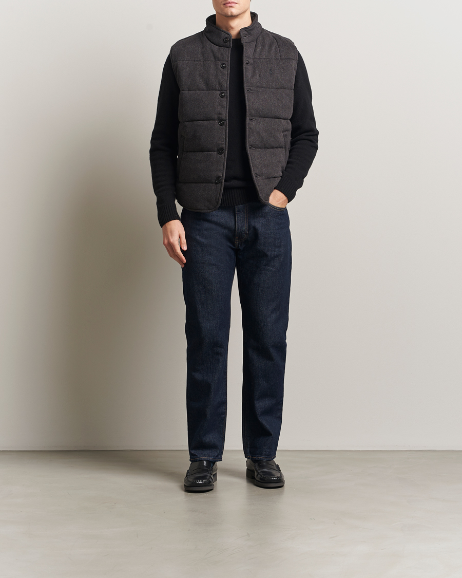 Hombres | Chalecos | Polo Ralph Lauren | Knitted Herringbone Vest Dark Charcoal Heather