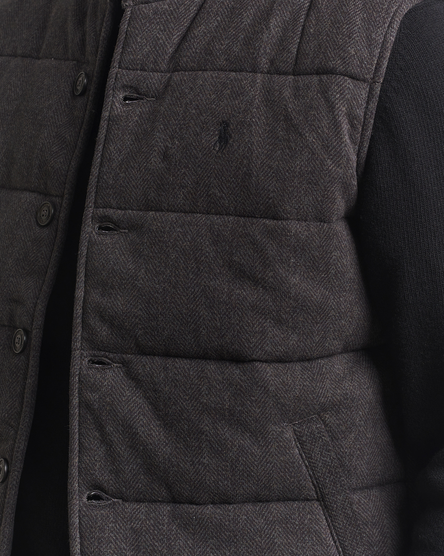 Hombres | Chalecos | Polo Ralph Lauren | Knitted Herringbone Vest Dark Charcoal Heather