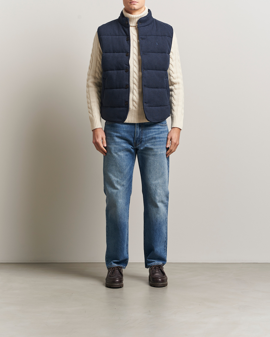 Hombres | Chalecos | Polo Ralph Lauren | Knitted Dogtooth Vest Winter Navy Heather
