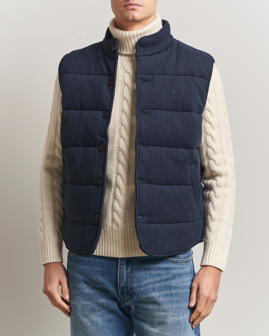 Hombres | Chalecos | Polo Ralph Lauren | Knitted Dogtooth Vest Winter Navy Heather