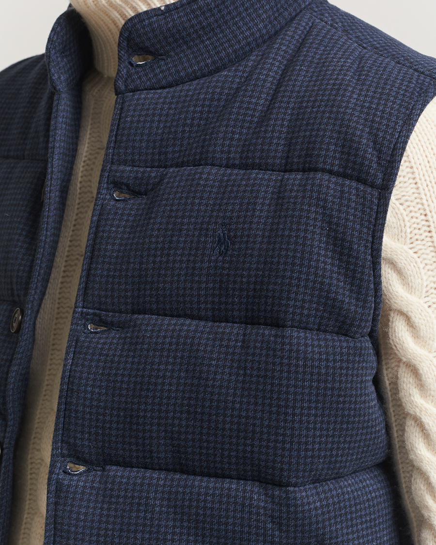 Hombres | Chalecos | Polo Ralph Lauren | Knitted Dogtooth Vest Winter Navy Heather