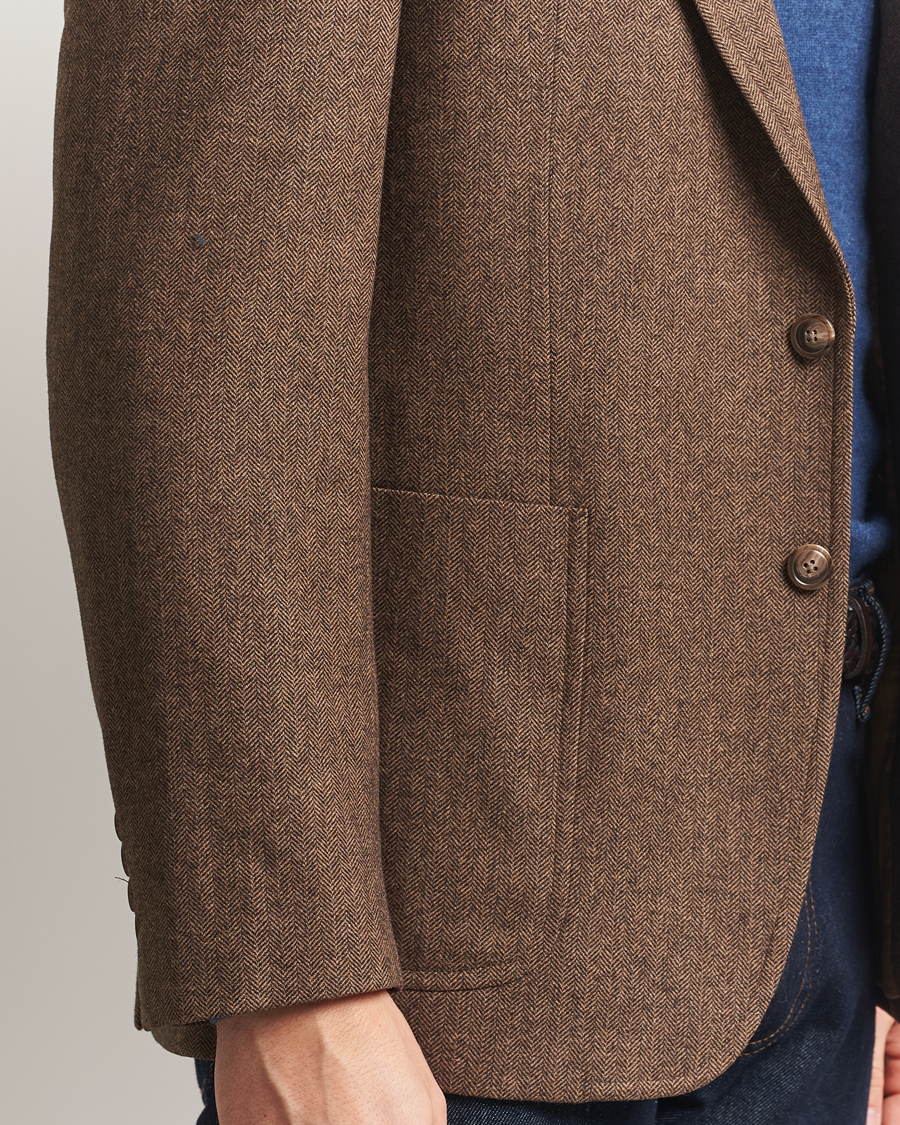 Hombres | Blazers | Polo Ralph Lauren | Herringbone Single Breasted Sportcoat Brown/Tan