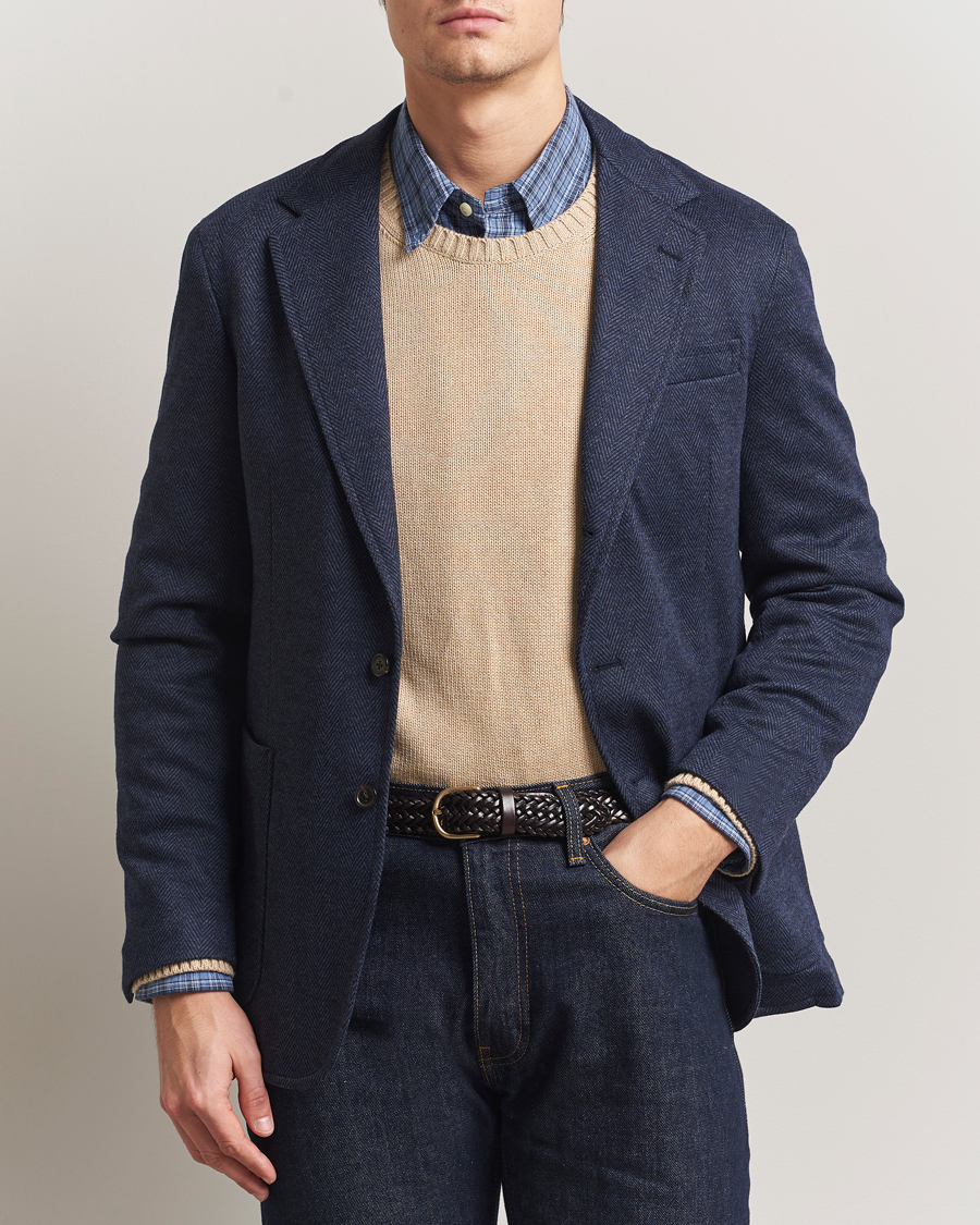 Hombres | Blazers | Polo Ralph Lauren | Herringbone Single Breasted Sportcoat Navy Multi