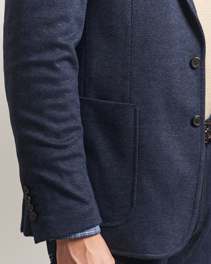 Hombres | Blazers | Polo Ralph Lauren | Herringbone Single Breasted Sportcoat Navy Multi