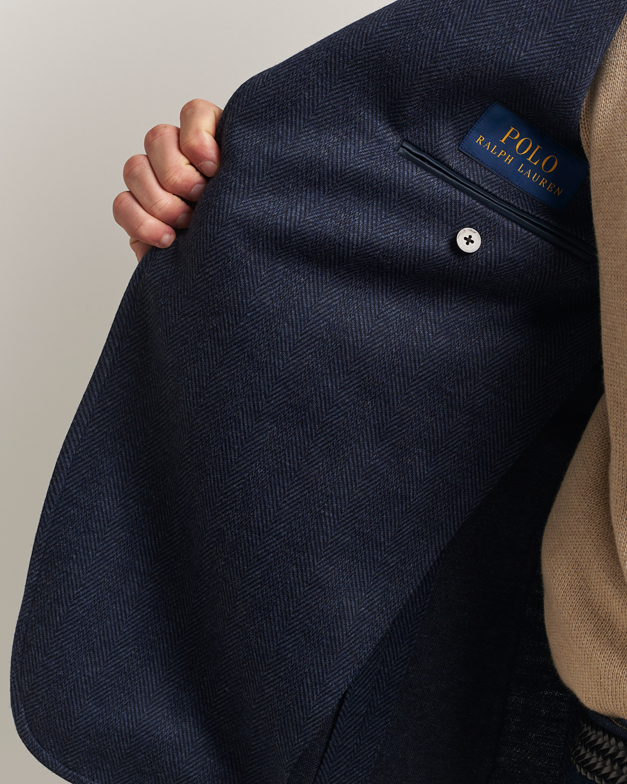 Hombres | Blazers | Polo Ralph Lauren | Herringbone Single Breasted Sportcoat Navy Multi