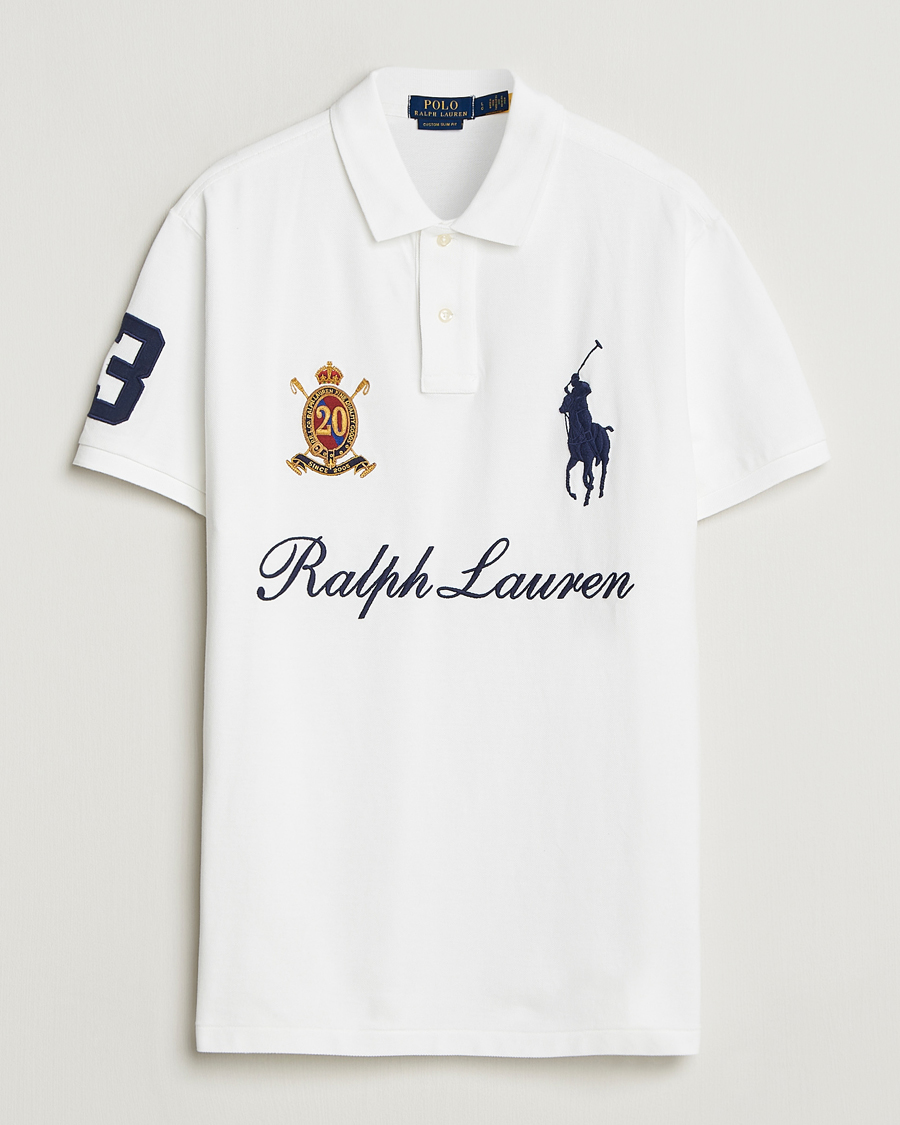 Hombres | Polos | Polo Ralph Lauren | Custom Slim Fit Big Pony Polo White