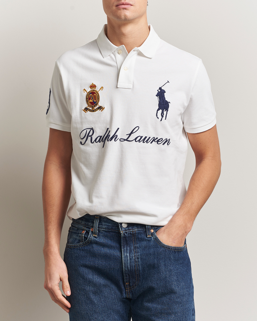 Hombres | Polos | Polo Ralph Lauren | Custom Slim Fit Big Pony Polo White