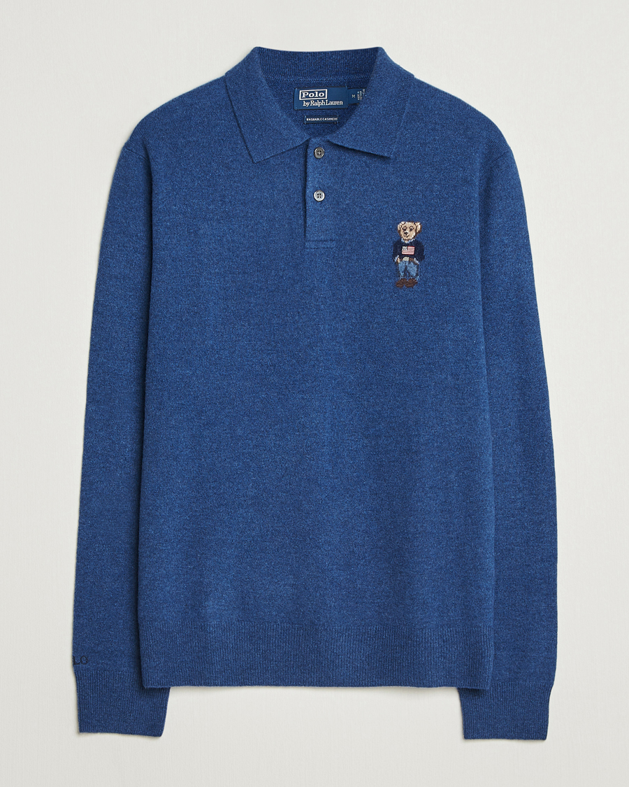 Hombres | Polos | Polo Ralph Lauren | Washed Long Sleeve Bear Polo Rustic Navy Heather