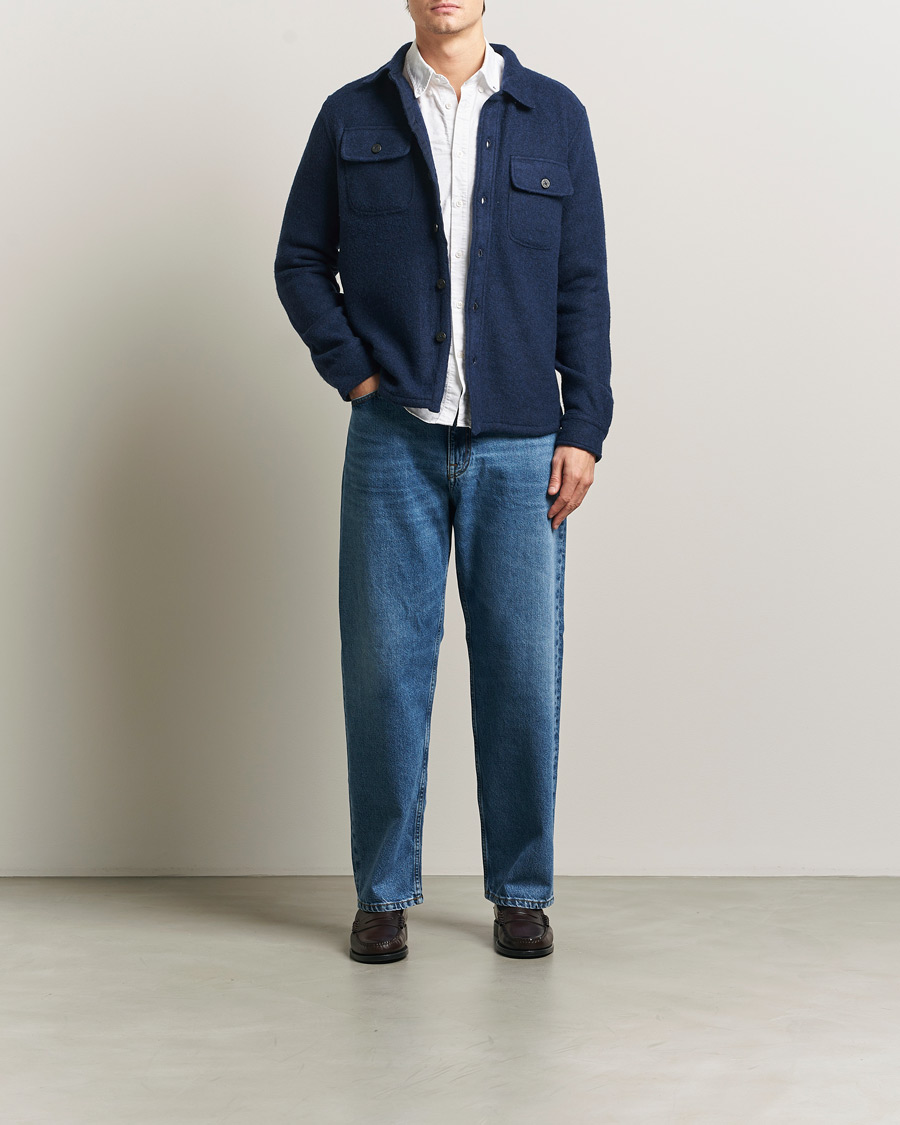 Hombres | Camisas | Polo Ralph Lauren | Felted Wool Pocket Shirt RL Navy
