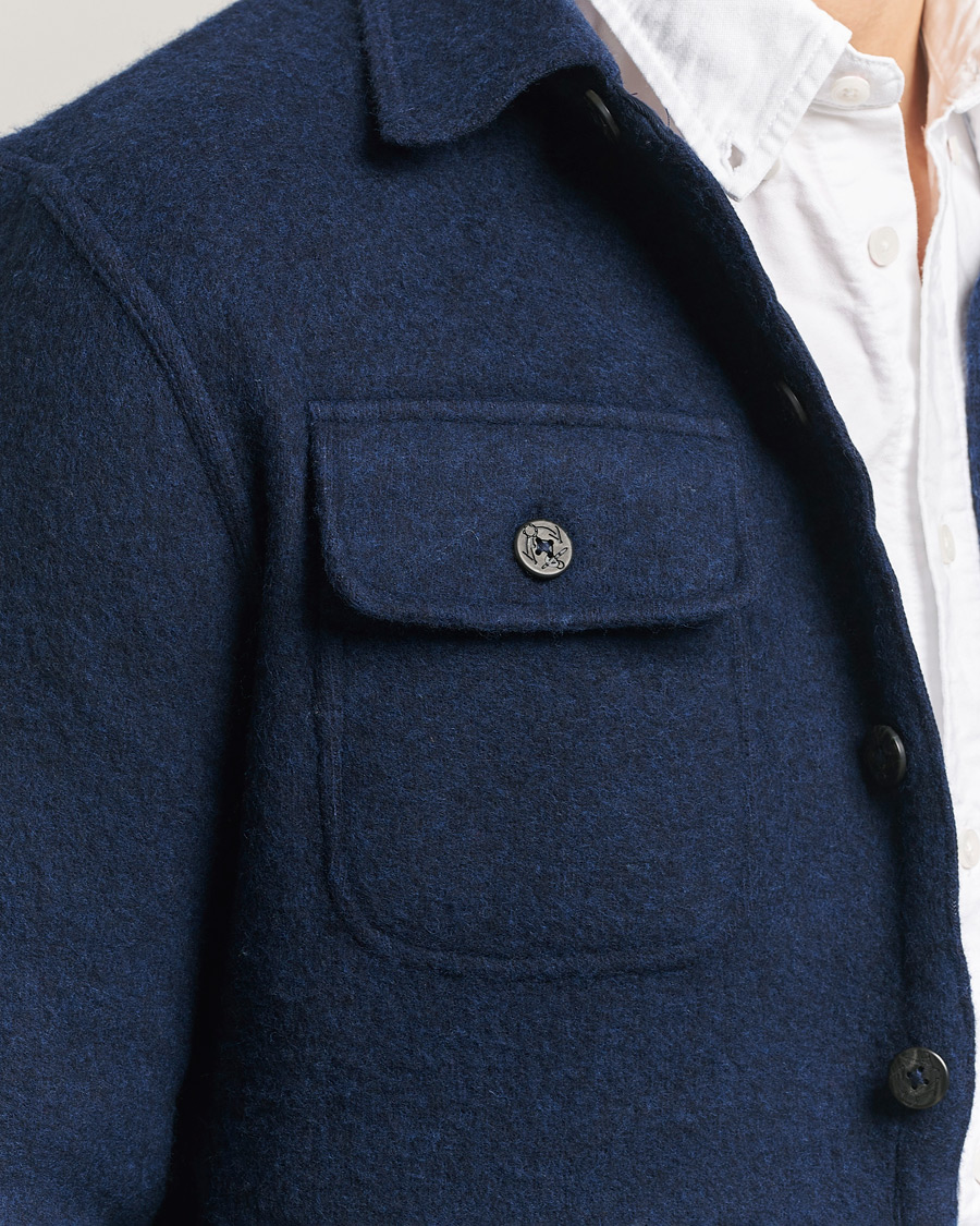 Hombres | Camisas | Polo Ralph Lauren | Felted Wool Pocket Shirt RL Navy