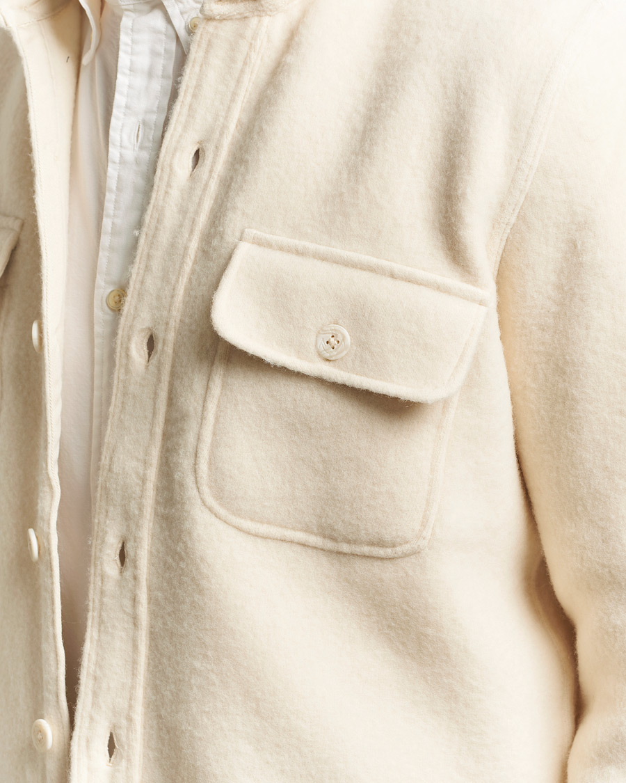 Hombres | Camisas | Polo Ralph Lauren | Felted Wool Pocket Shirt Andover Cream
