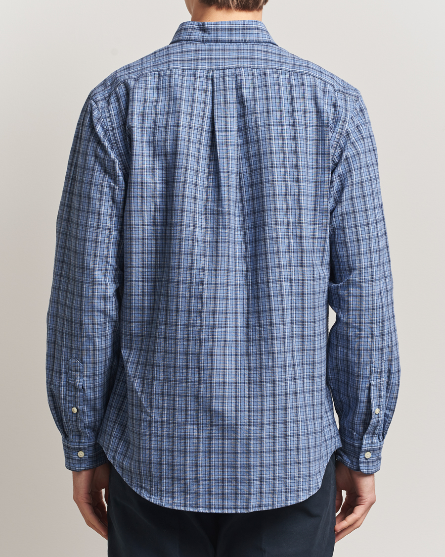 Hombres | Camisas | Polo Ralph Lauren | Custom Fit Checked Shirt Blue Heather Multi