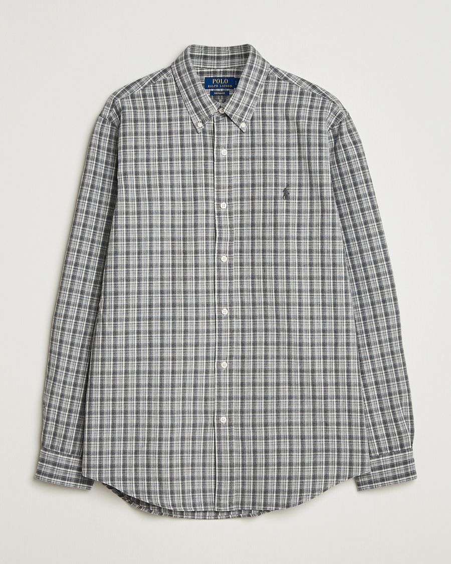 Hombres | Camisas | Polo Ralph Lauren | Custom Fit Checked Shirt Grey Heather Multi