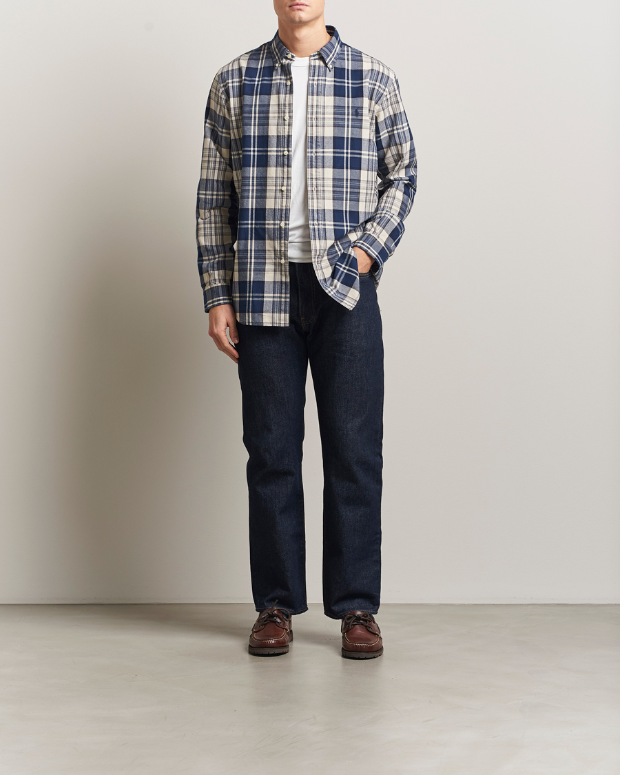 Hombres | Camisas | Polo Ralph Lauren | Custom Fit Checked Shirt White/Navy Multi