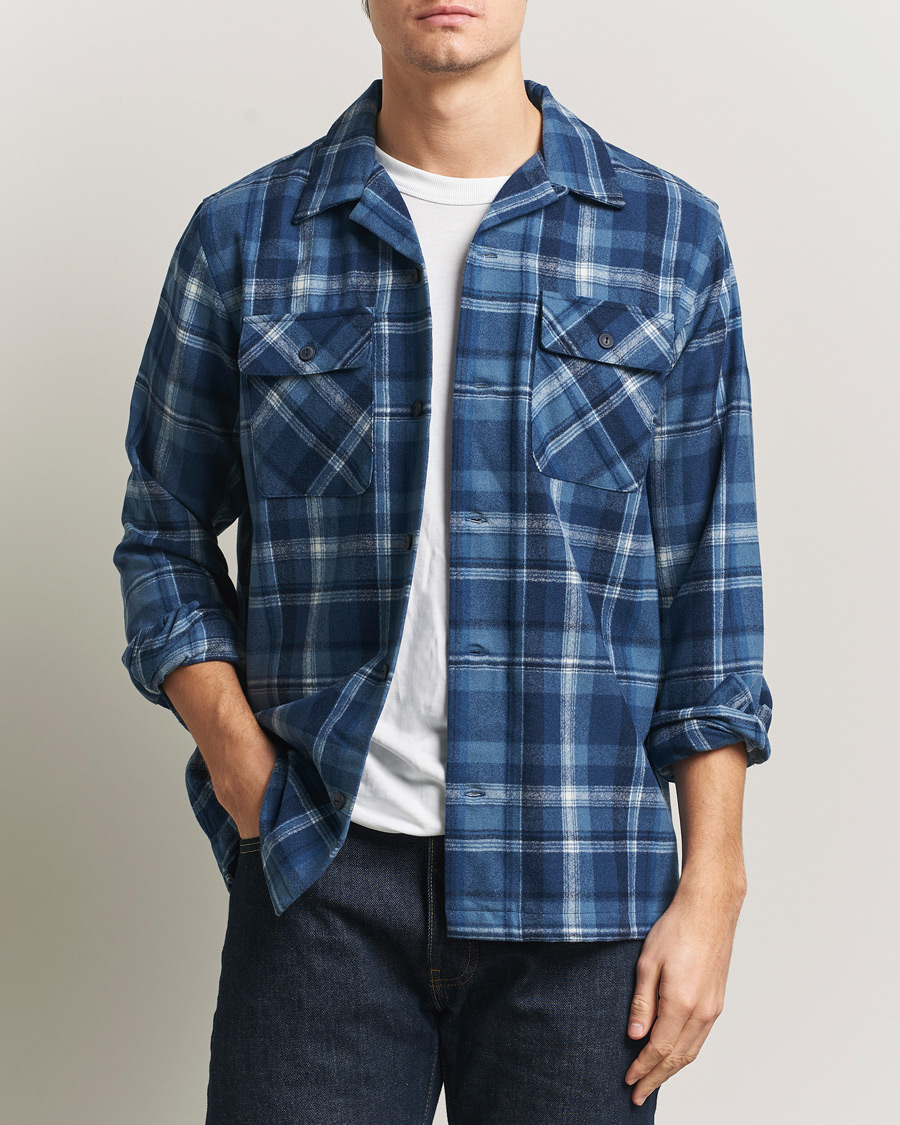 Hombres | Camisas | Polo Ralph Lauren | Plainweave Wool Pocket Shirt Blue Heather Multi