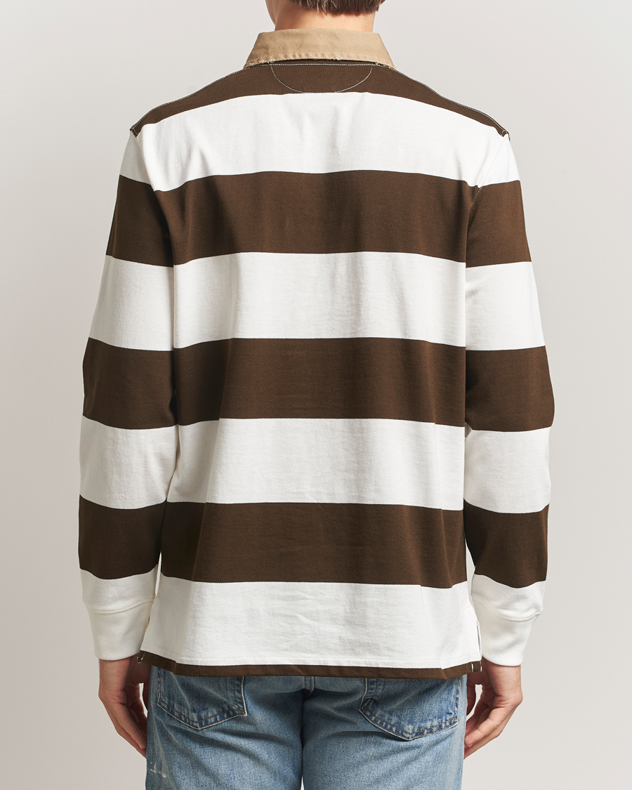 Hombres | Jerséis y prendas de punto | Polo Ralph Lauren | Long Sleeve Rugby Sweater Dark Brown/Cream