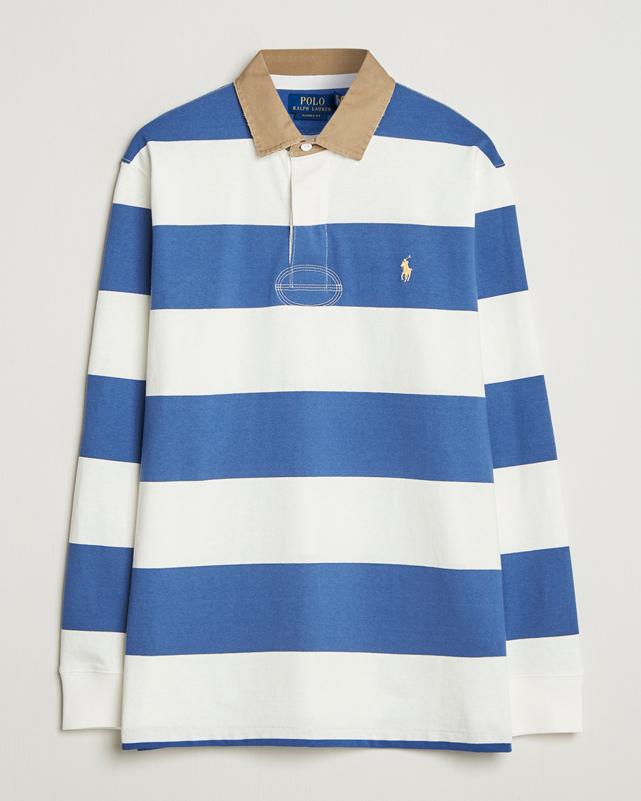 Hombres | Jerséis y prendas de punto | Polo Ralph Lauren | Long Sleeve Rugby Sweater Old Royal/Cream