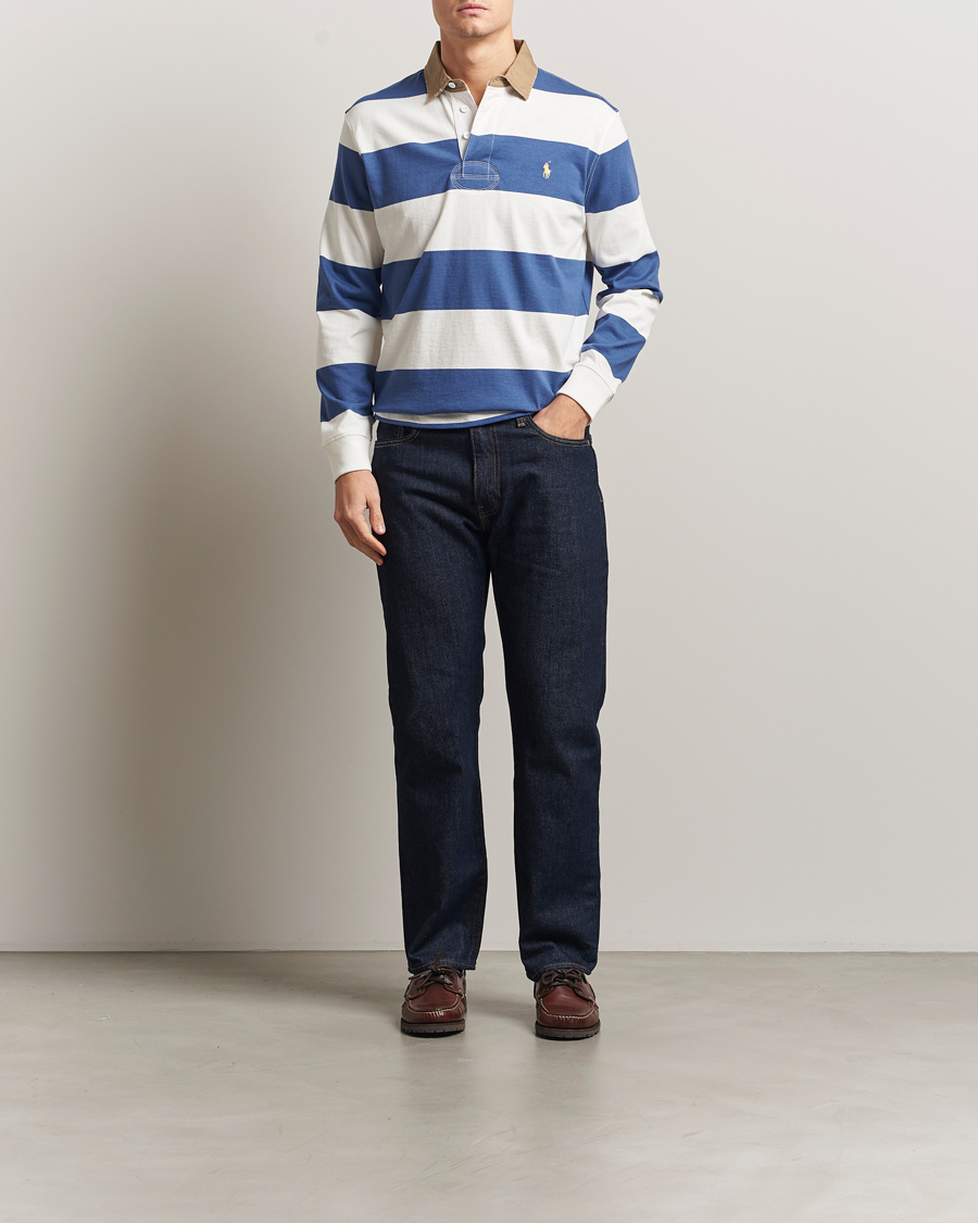Hombres | Jerséis y prendas de punto | Polo Ralph Lauren | Long Sleeve Rugby Sweater Old Royal/Cream