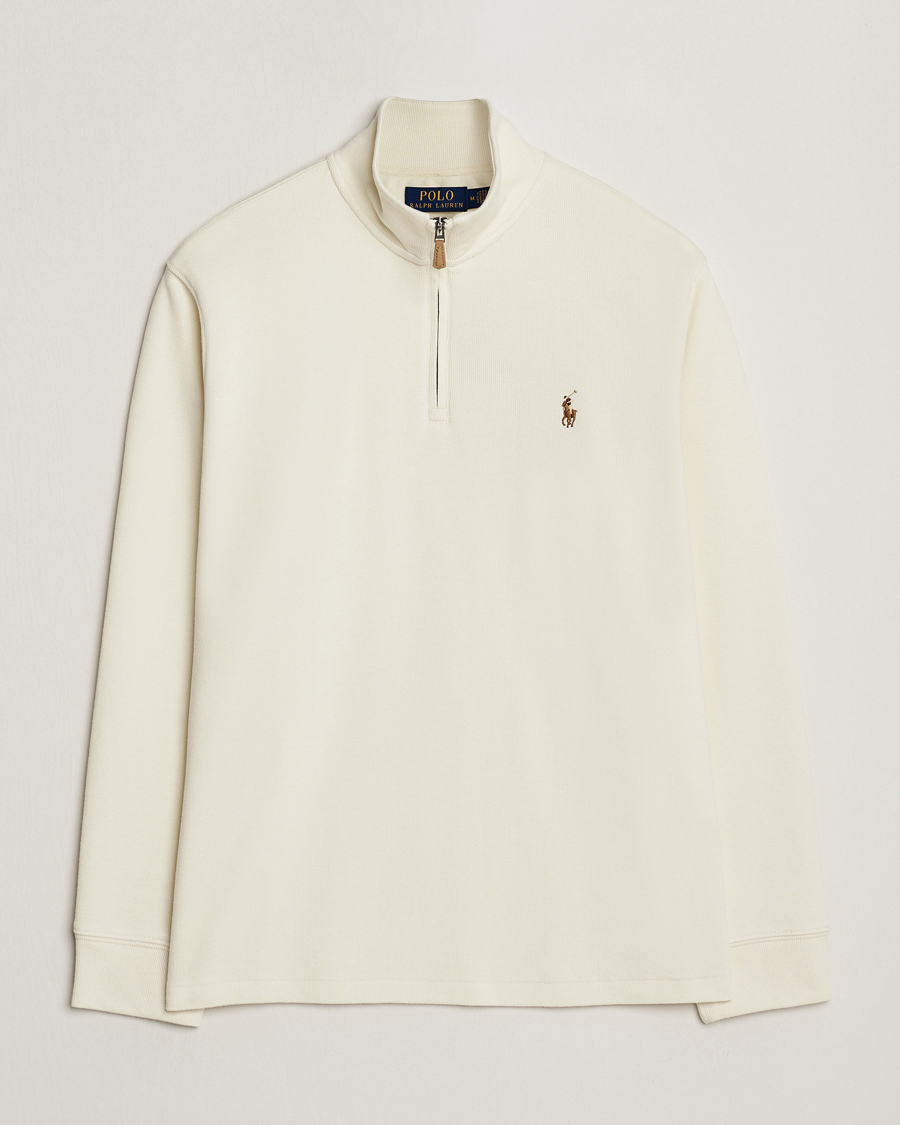 Hombres | Jerséis y prendas de punto | Polo Ralph Lauren | Double Knitted Half Zip Parchment Cream