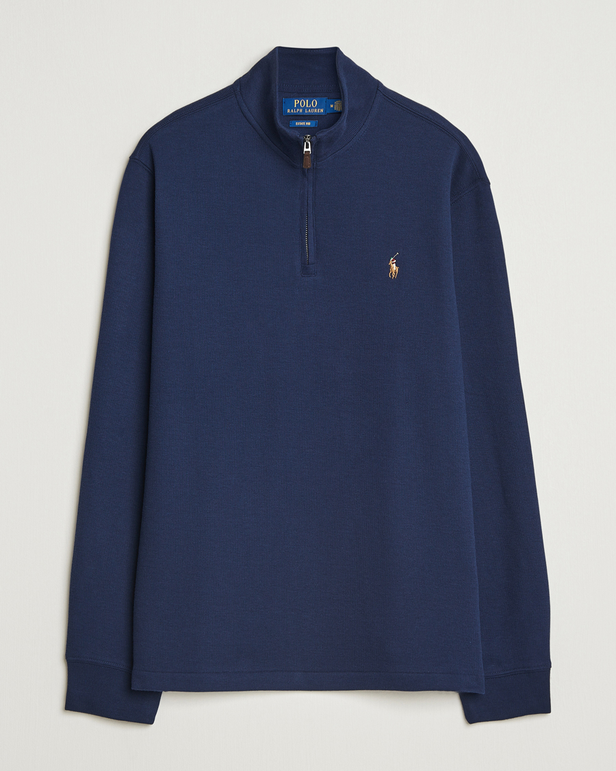 Hombres | Jerséis y prendas de punto | Polo Ralph Lauren | Double Knitted Half Zip Cruise Navy