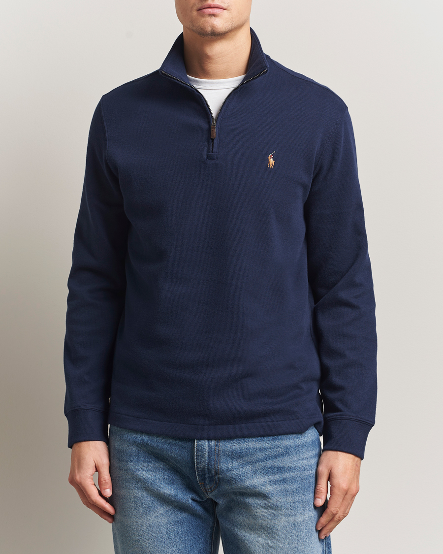 Hombres | Jerséis y prendas de punto | Polo Ralph Lauren | Double Knitted Half Zip Cruise Navy