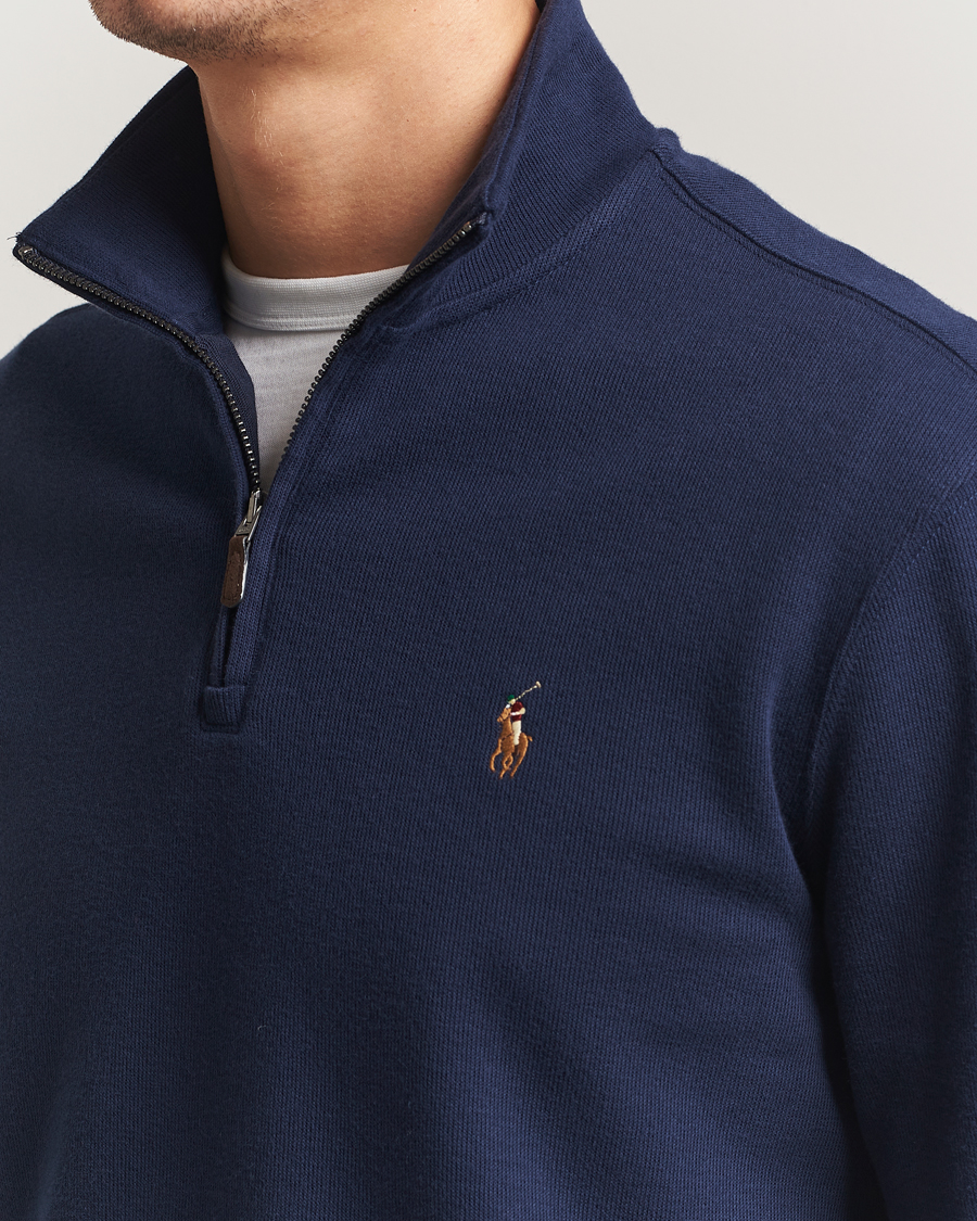 Hombres | Jerséis y prendas de punto | Polo Ralph Lauren | Double Knitted Half Zip Cruise Navy