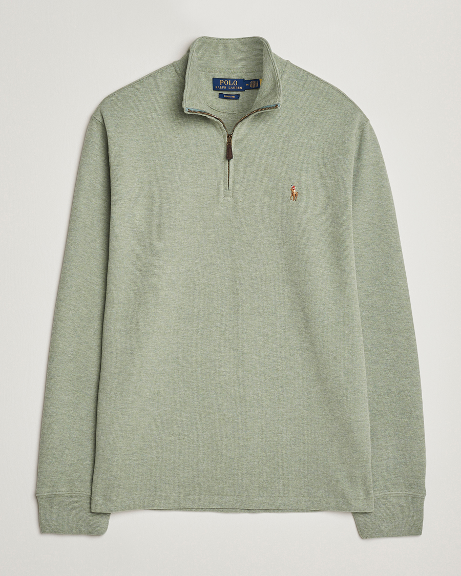 Hombres | Jerséis y prendas de punto | Polo Ralph Lauren | Double Knitted Half Zip Greenery Heather
