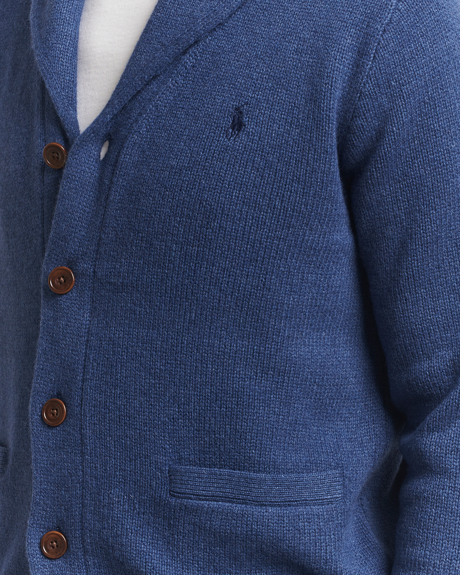 Hombres | Jerséis y prendas de punto | Polo Ralph Lauren | Wool/Cashmere Shawl Collar Cardigan Navy Heather