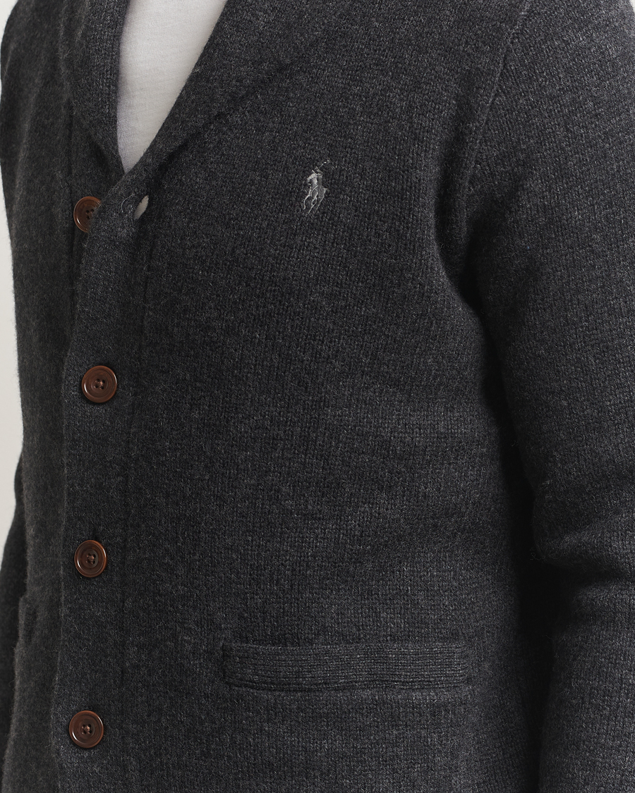 Hombres | Jerséis y prendas de punto | Polo Ralph Lauren | Wool/Cashmere Shawl Collar Cardigan Granite Heather