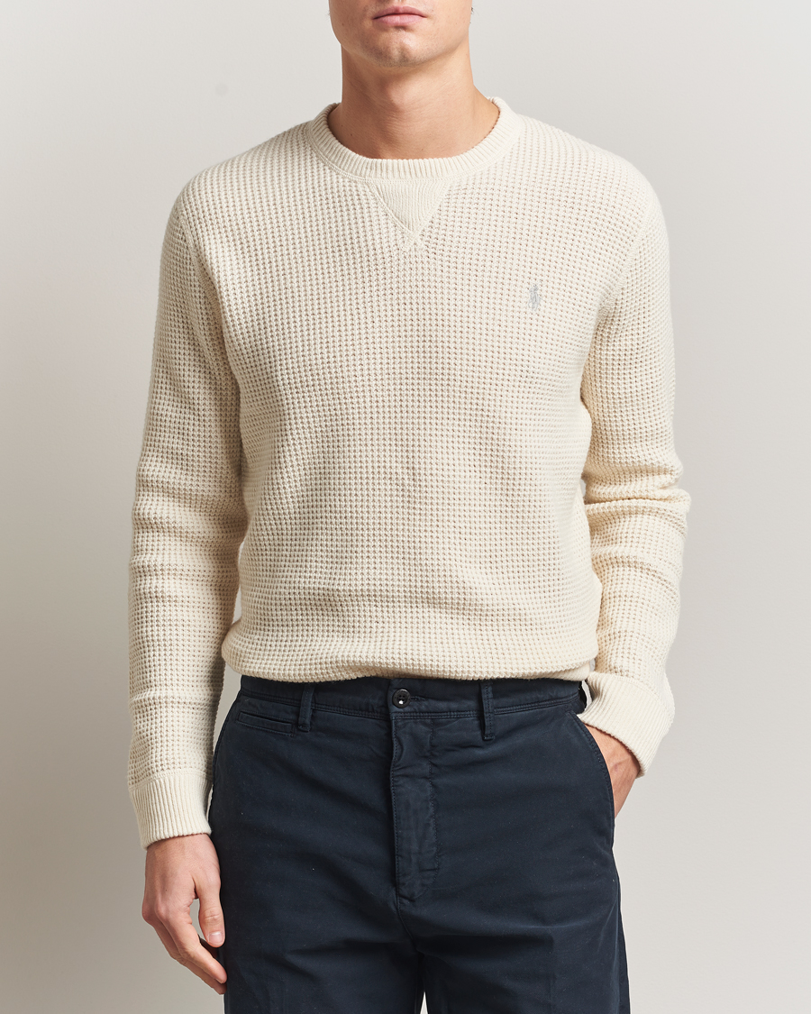 Hombres | Jerséis y prendas de punto | Polo Ralph Lauren | Cotton/Wool Pullover Andover Cream