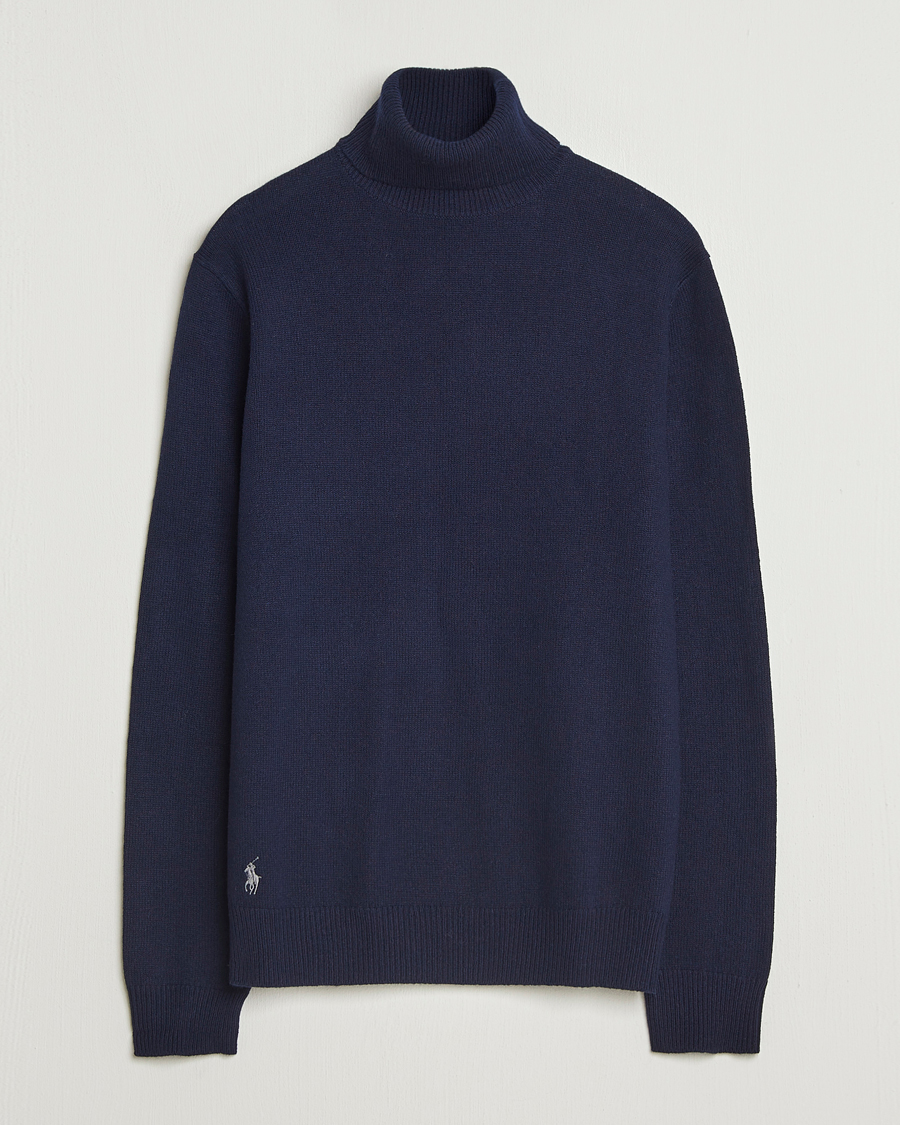 Hombres | Jerséis y prendas de punto | Polo Ralph Lauren | Cotton/Wool Rollneck Hunter Navy