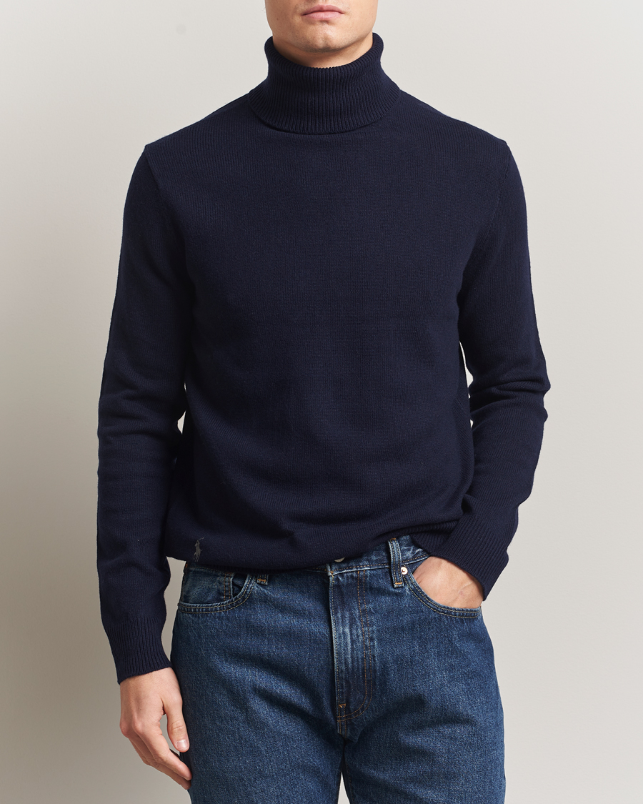 Hombres | Jerséis y prendas de punto | Polo Ralph Lauren | Cotton/Wool Rollneck Hunter Navy