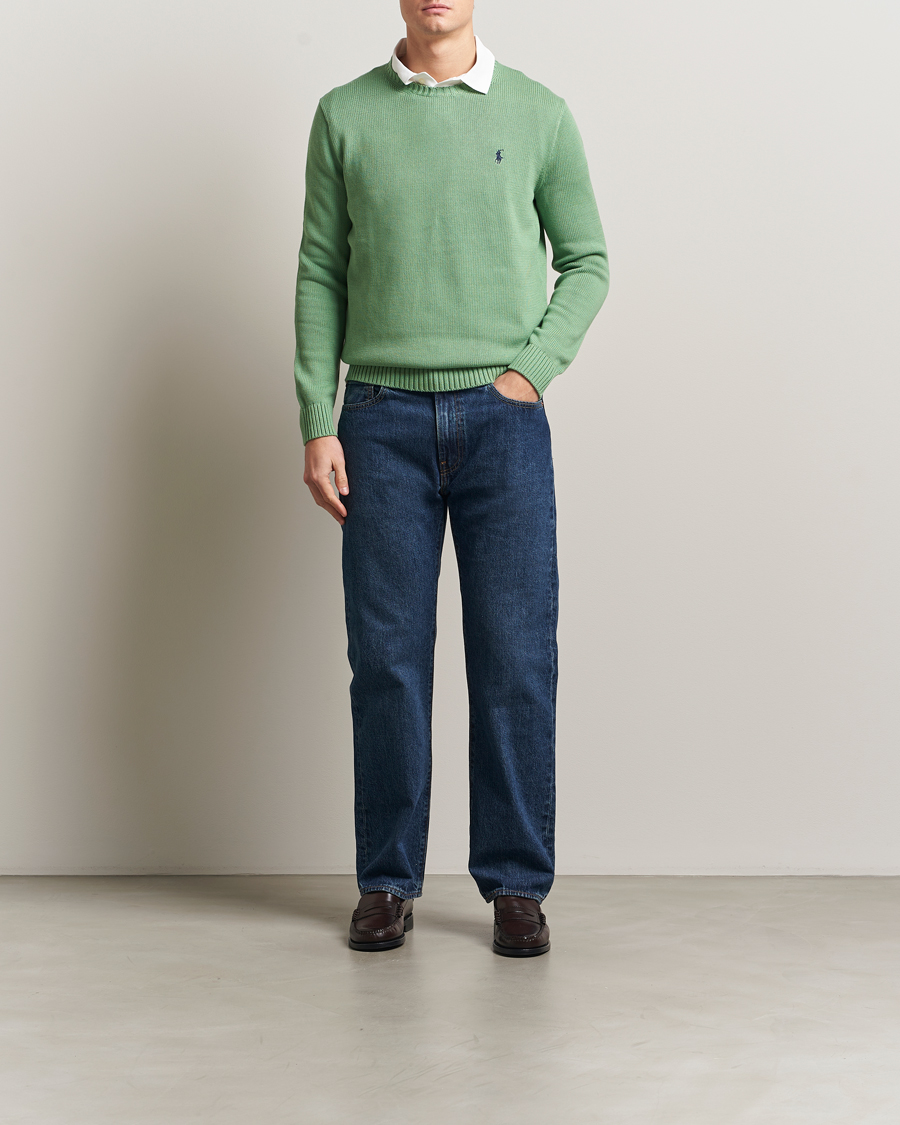 Hombres | Jerséis y prendas de punto | Polo Ralph Lauren | Cotton Crew Neck Sweater Outback Green