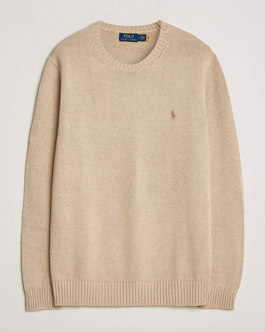 Hombres | Jerséis y prendas de punto | Polo Ralph Lauren | Cotton Crew Neck Sweater Dune Melange