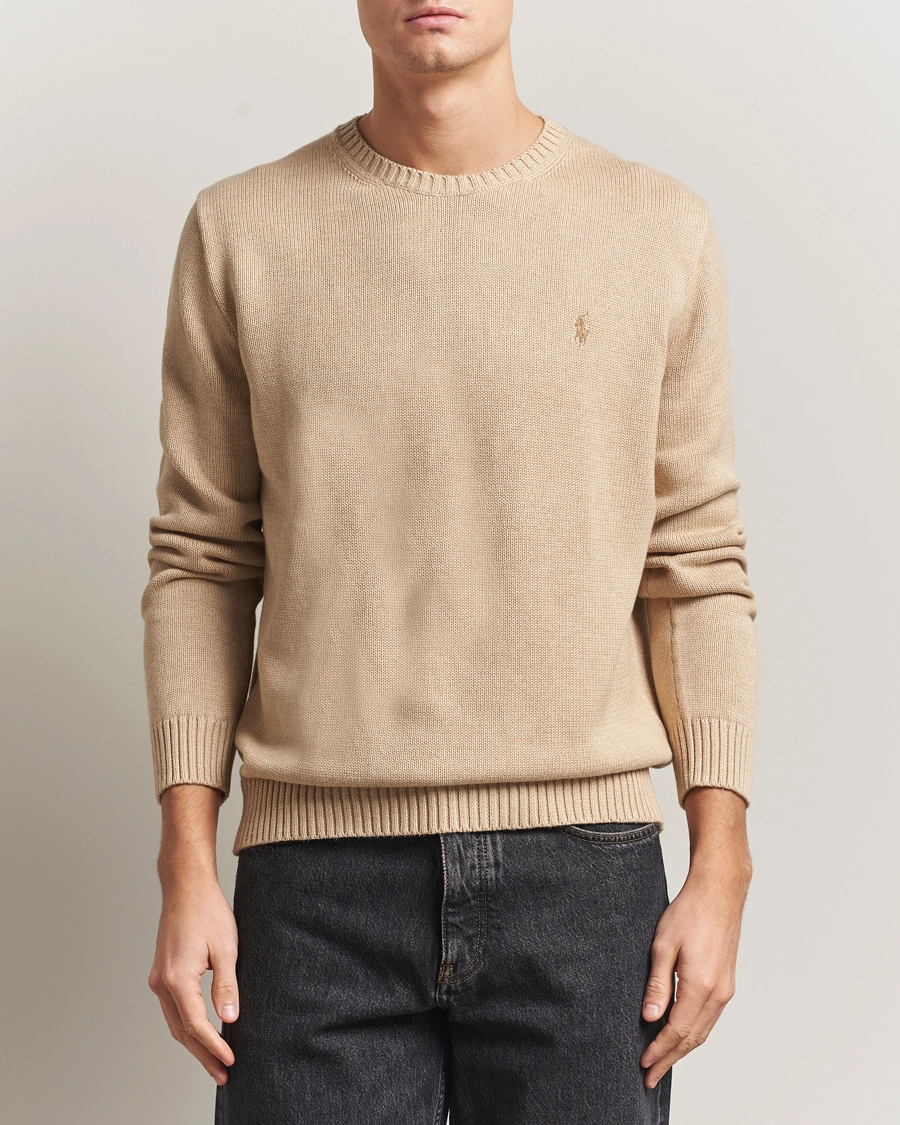 Hombres | Jerséis y prendas de punto | Polo Ralph Lauren | Cotton Crew Neck Sweater Dune Melange