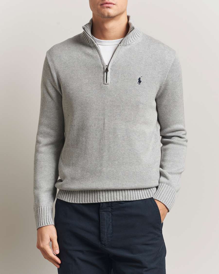 Hombres | Jerséis y prendas de punto | Polo Ralph Lauren | Cotton Pullover Half Zip Andover Heather